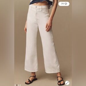 Favorite Daughter The Mischa Anthropologie White Wide-Leg Pants Size 29